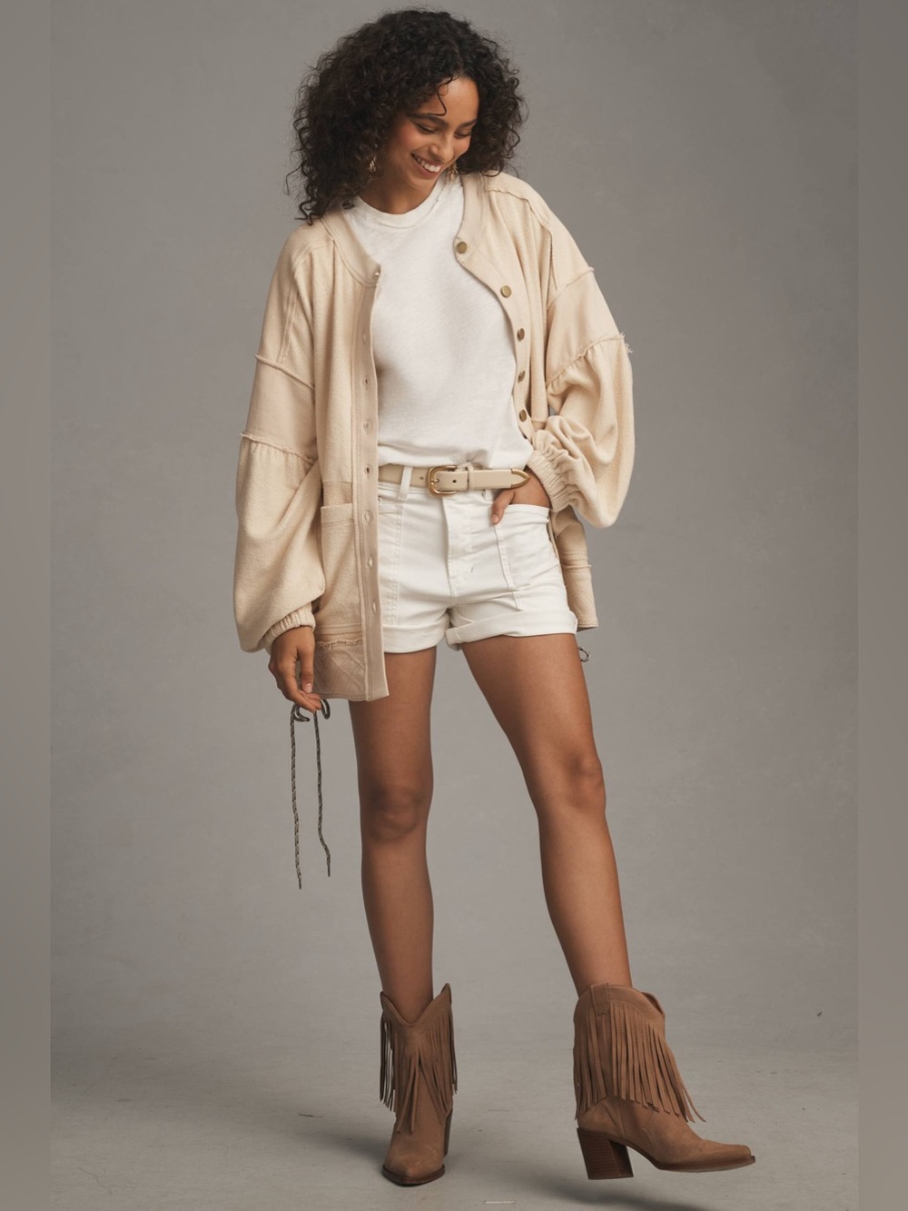 Anthropology Pilcro Button-Front Shacket Size S